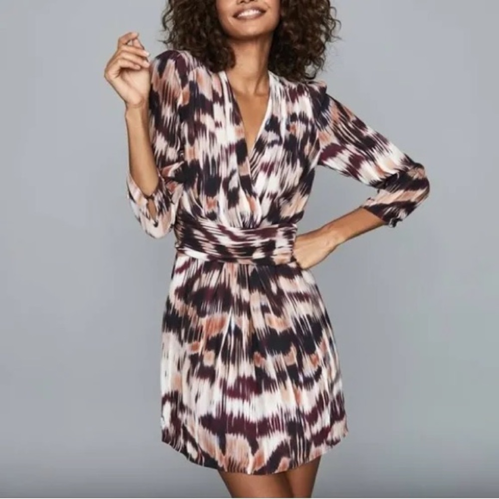 Reiss Dress-faux wrap dress- Size 12